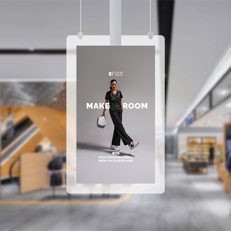 Hanging Transparent Digital Signage Shop Window Display