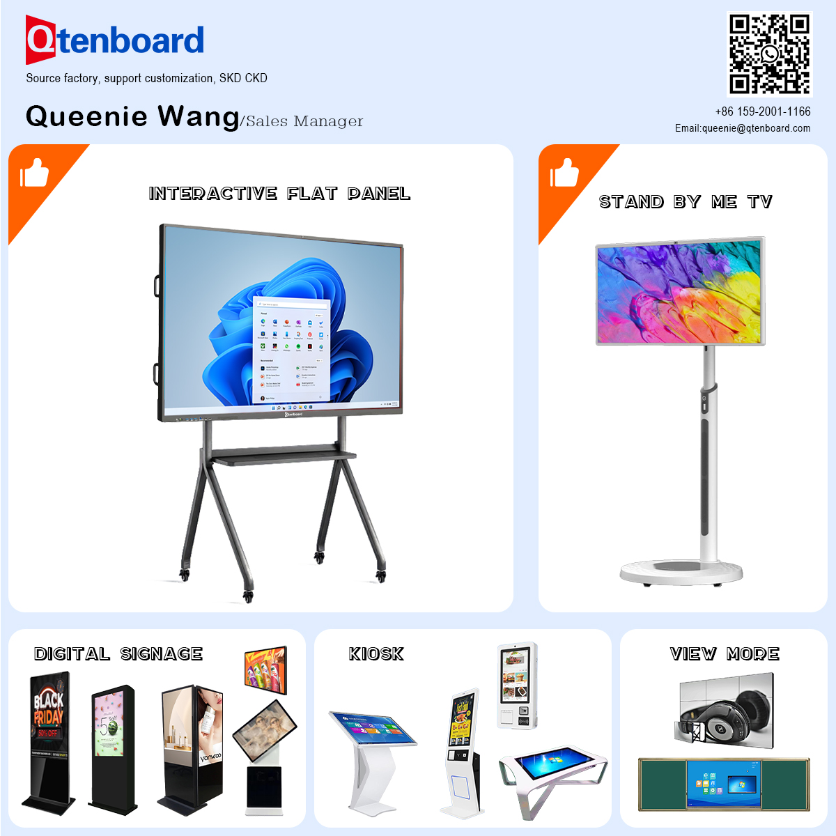 Qtenboard Dual Production Bases in Guangzhou & Shenzhen - 330,000㎡ Smart Industrial Park, Made-in-China Display Brand Exported to 100+ Countries