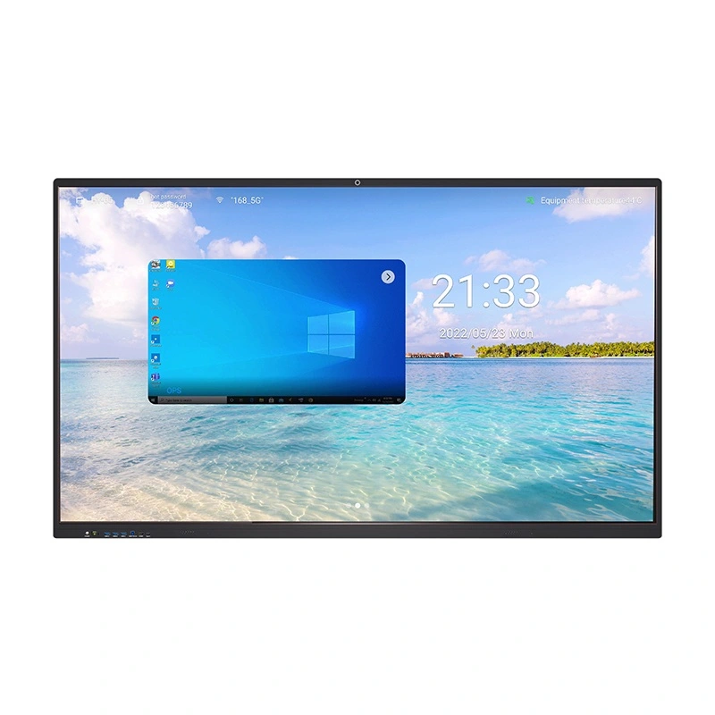 Business Meeting Display with Touch Interaction