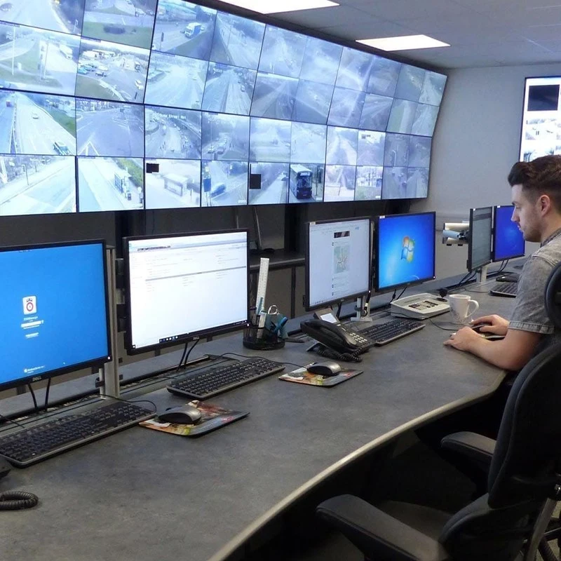 Advanced LCD Video Wall Panels for Surveillance Control