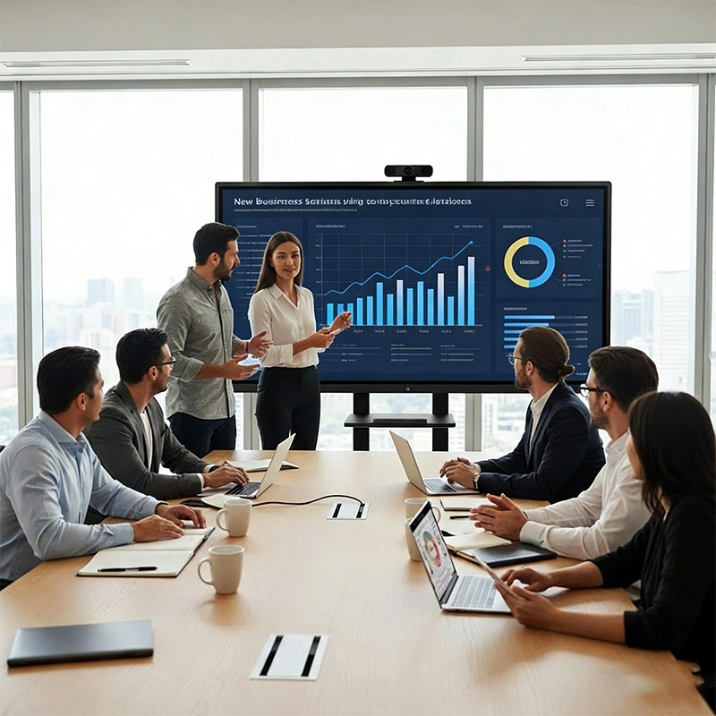 Large Touch Screen Monitor For Conference Room