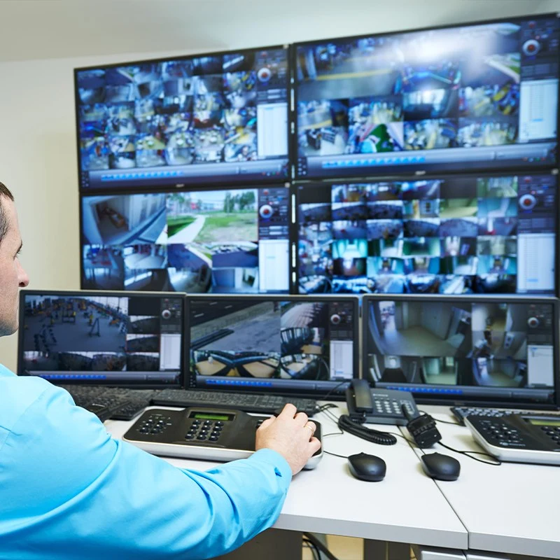 High-Resolution LCD Video Wall Panels for Surveillance