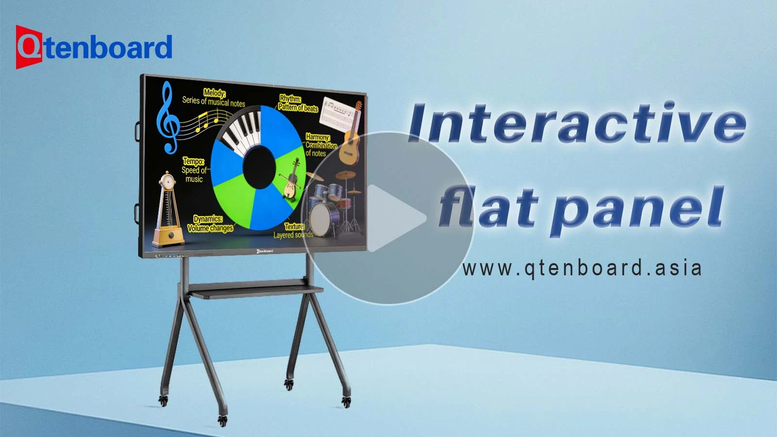 Qtenboard Interactive Whiteboard Touch Screen | Piano & Music Education Demo