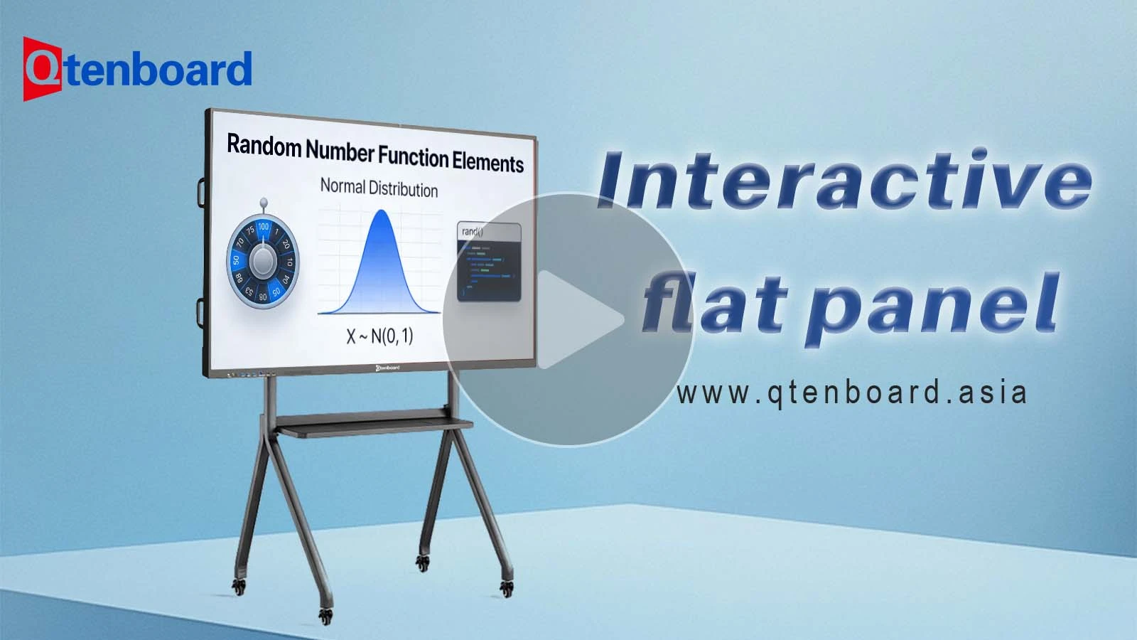 Qtenboard Interactive Whiteboard for Classroom | Random Number Tool & Pro Hardware
