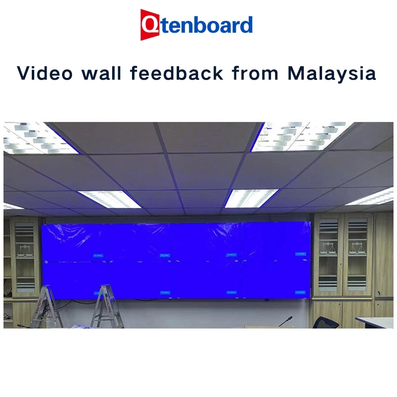 Case study feedback for a 2x4 55-inch video wall with 3.5mm bezels from Malaysia