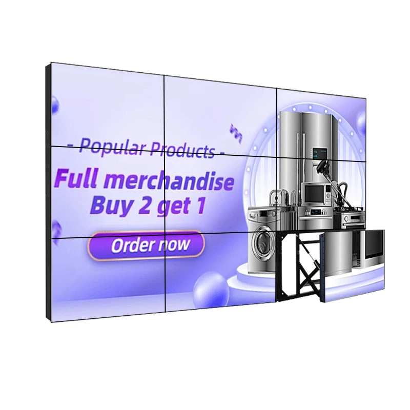 75" 1.7mm Bezel Giant LCD Video Wall for Events