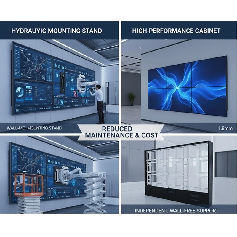 How High-Performance Cabinets and Hydraulic Mounting Stands Reduce Video Wall Maintenance Costs