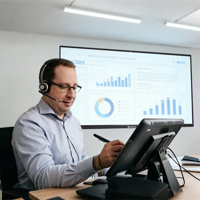 Qtenboard smart podium interactive pen display