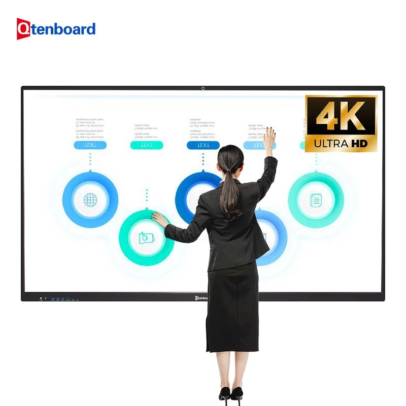 Dual OS 75" AI Whiteboard for Android and Windows Applications
