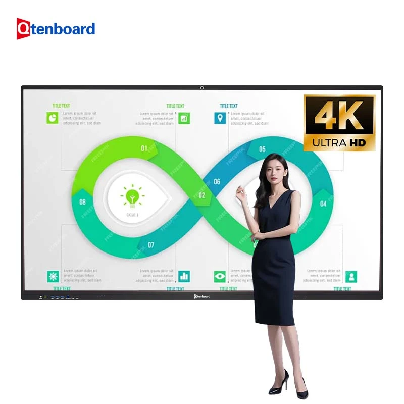 Portable 75" Interactive Whiteboard with AI and Wireless Features