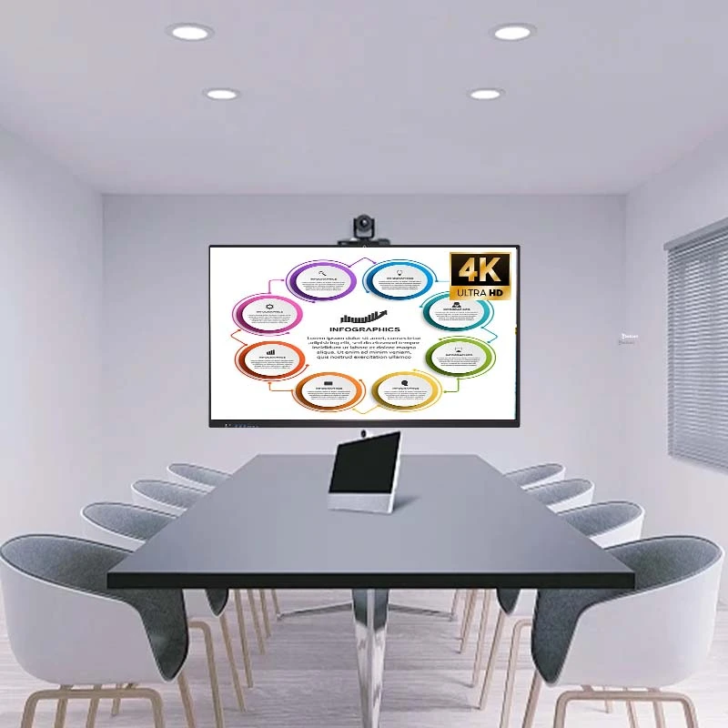 Smart interactive whiteboard for modern meeting room, wireless collaboration and presentation