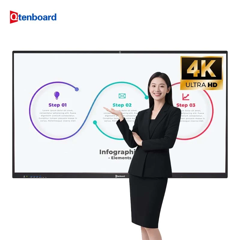 Large 86" Interactive Whiteboard for Team Collaboration and Presentations