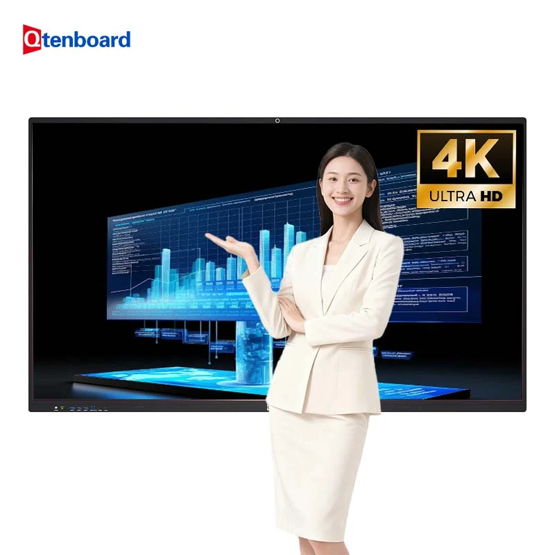 AI Voice Recognition 75" Interactive Whiteboard for Hands-Free Control