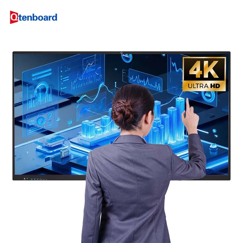 Secure 98" Enterprise Interactive Whiteboard with AI and Encryption