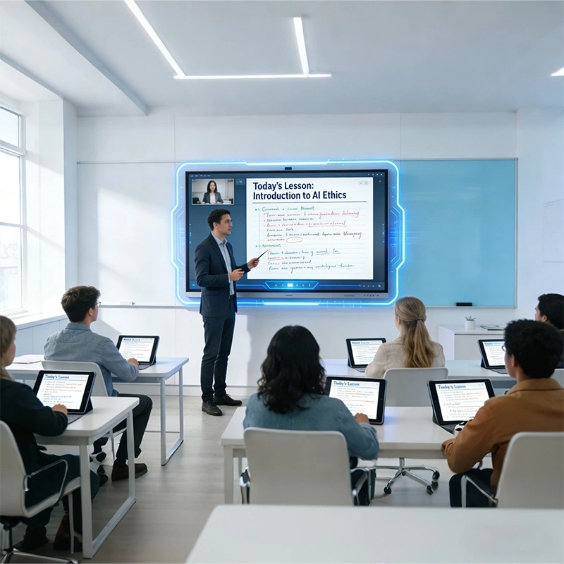 How AI Interactive Whiteboards with Speech-to-Text Are Solving Note-Taking Problems in Hybrid Classrooms
