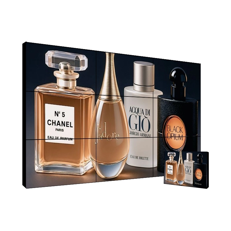 55" 3x3 Zero-Bezel LCD Video Wall 2K Advertising