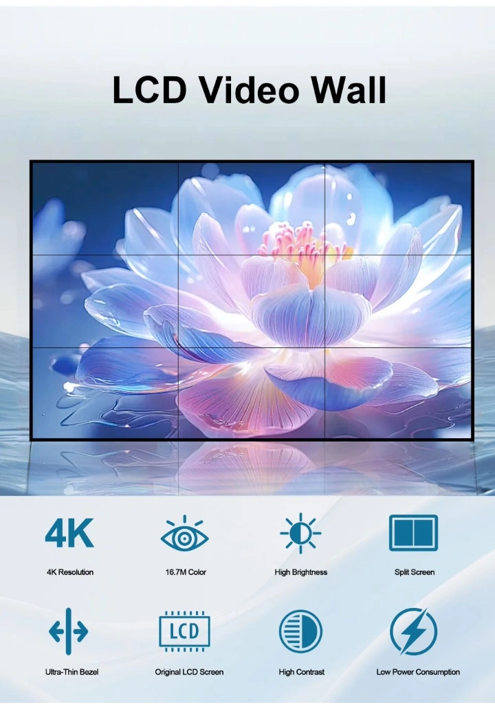 Qtenboard LCD video wall - industrial grade seamless splicing display solution