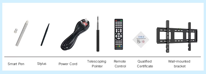 Qtenboard Interactive Whiteboard Complete Set of Accessories