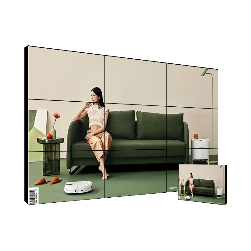 65" 2x2 LCD Video Wall 1.7mm Bezel 4K Indoor Floor Stand