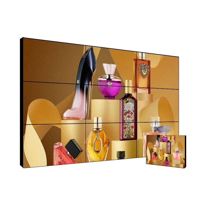 65" 3x3 LCD Video Wall 3.5mm Bezel 4K Cinema & Retail