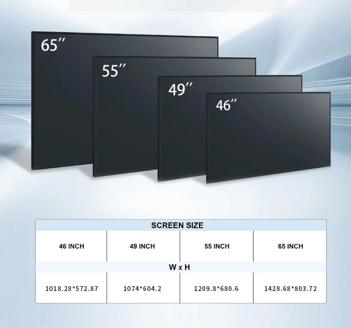 Qtenboard LCD video wall full size available - 46 49 55 inch seamless display panels