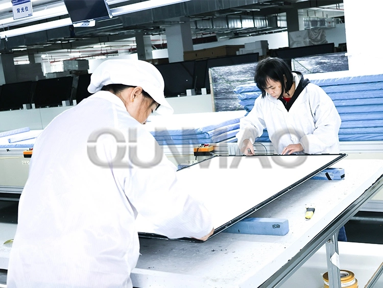 Qtenboard LCD video wall production process step 2 - Light guide plate assembly