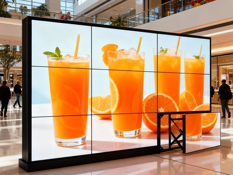 Qtenboard LCD video wall - 0.88mm narrow bezel seamless splicing display