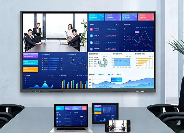 Multi-Device Wireless Mirroring interactive digital whiteboard