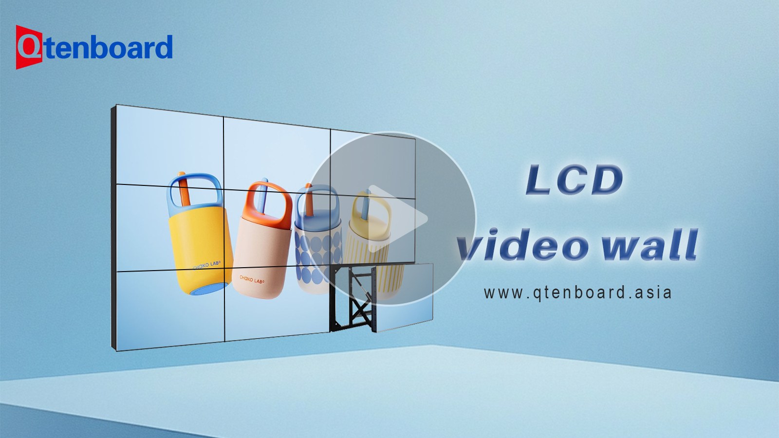 Professional LCD Video Wall Configurations (2x2, 3x3, Custom) | Qtenboard®
