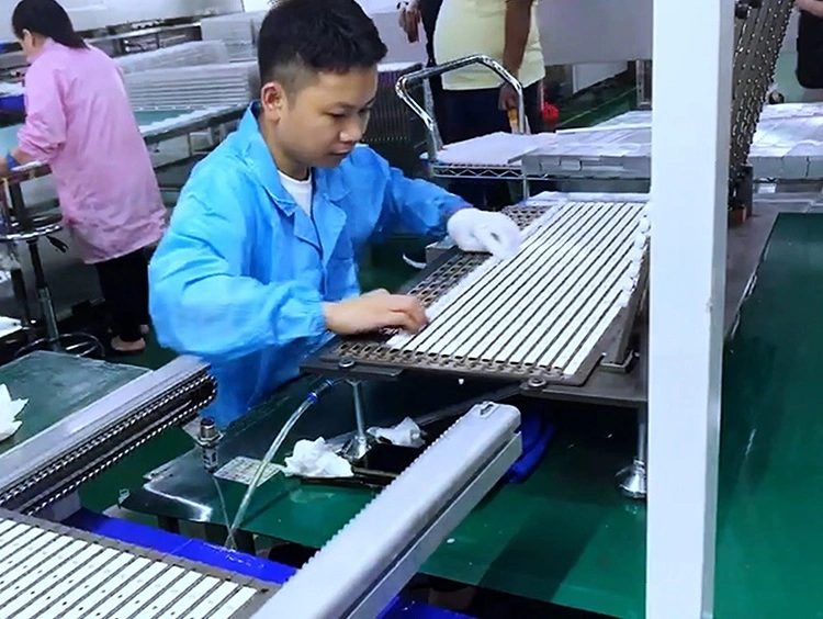 Qtenboard LCD video wall production process step 1 - LED backlighting installation