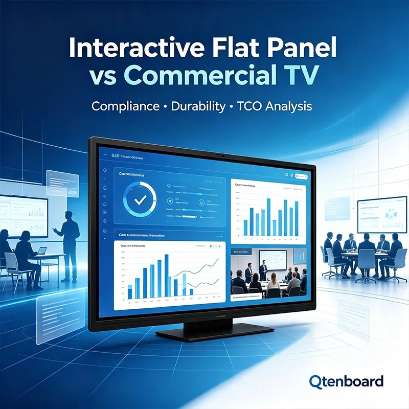 Interactive Flat Panel vs Commercial TV | TCO & Compliance Analysis 2025