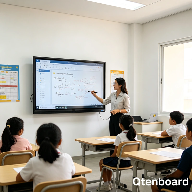 Thailand Tutoring Center Feedback: Why 55-Inch Qtenboard Whiteboard Fits Small Classroom Budgets