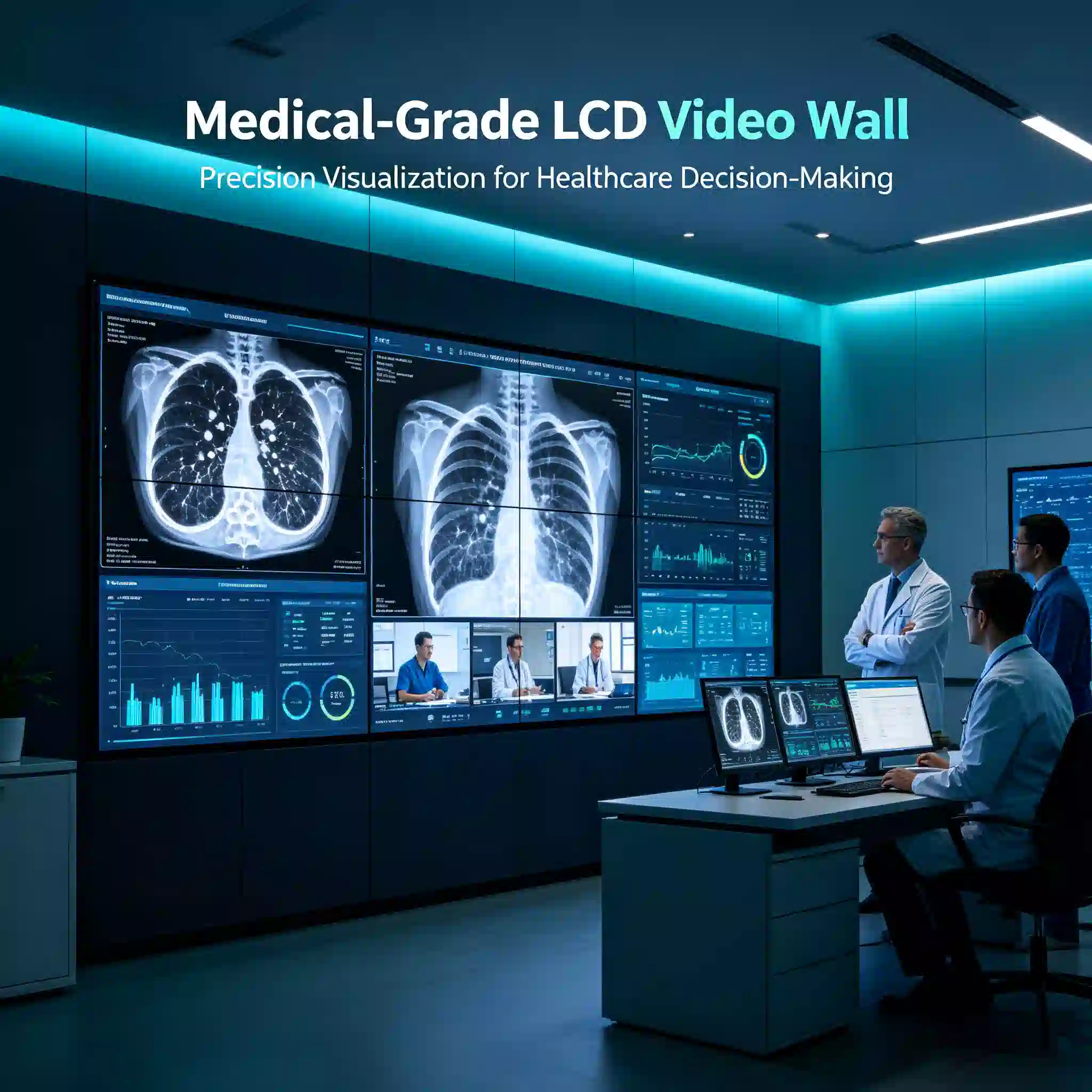LCD Video Wall for Healthcare: Engineering Visual Solutions for Surgical Teaching, Patient Guidance, and Telemedicine Command Centres