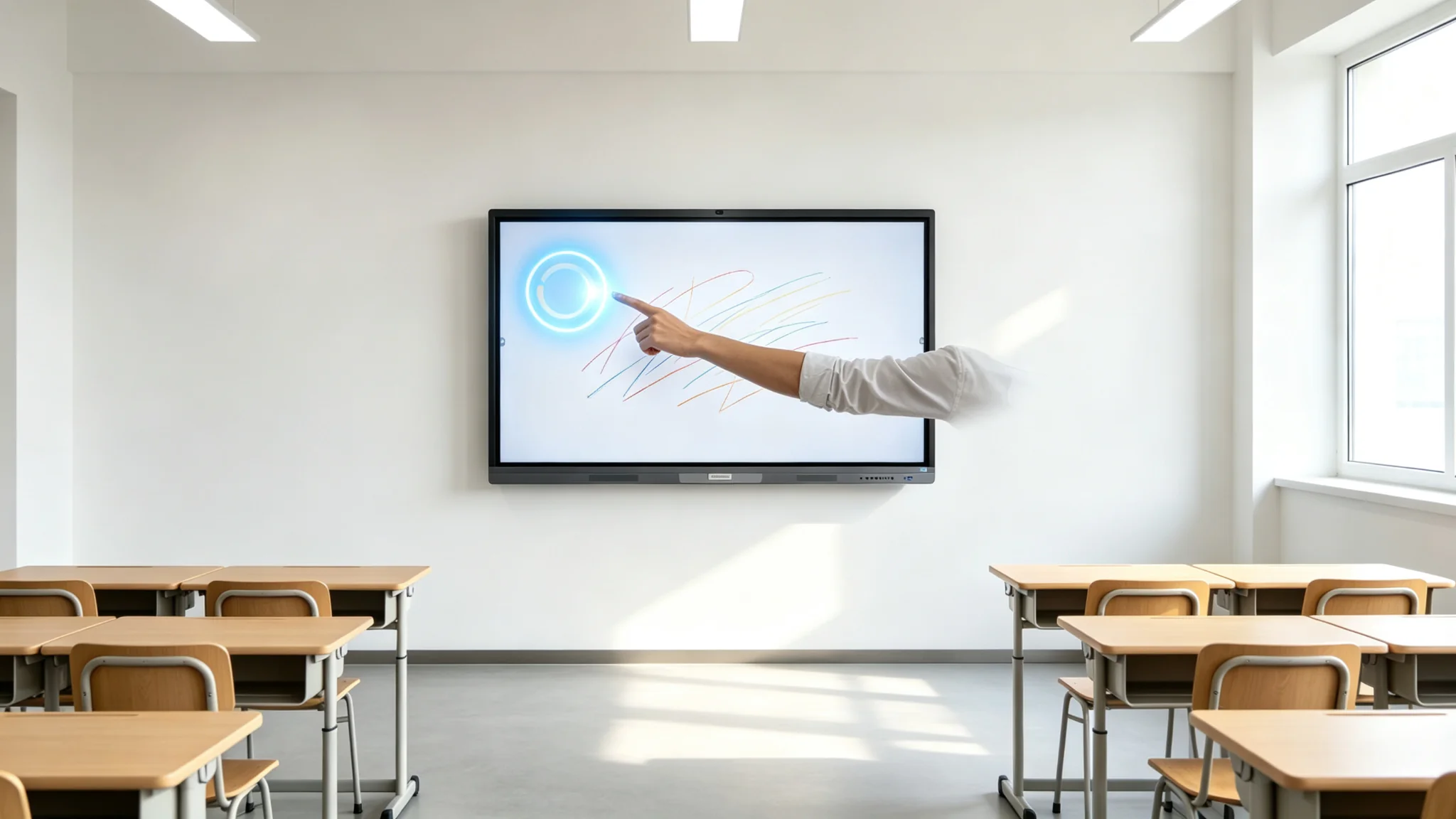 65 inch interactive flat panel 20 point infrared touch writing demo