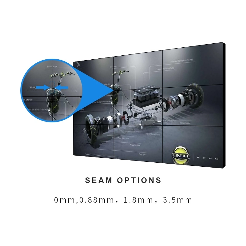 46/49 Inch LCD Video Wall | 0.88mm Bezel Splicing Screen