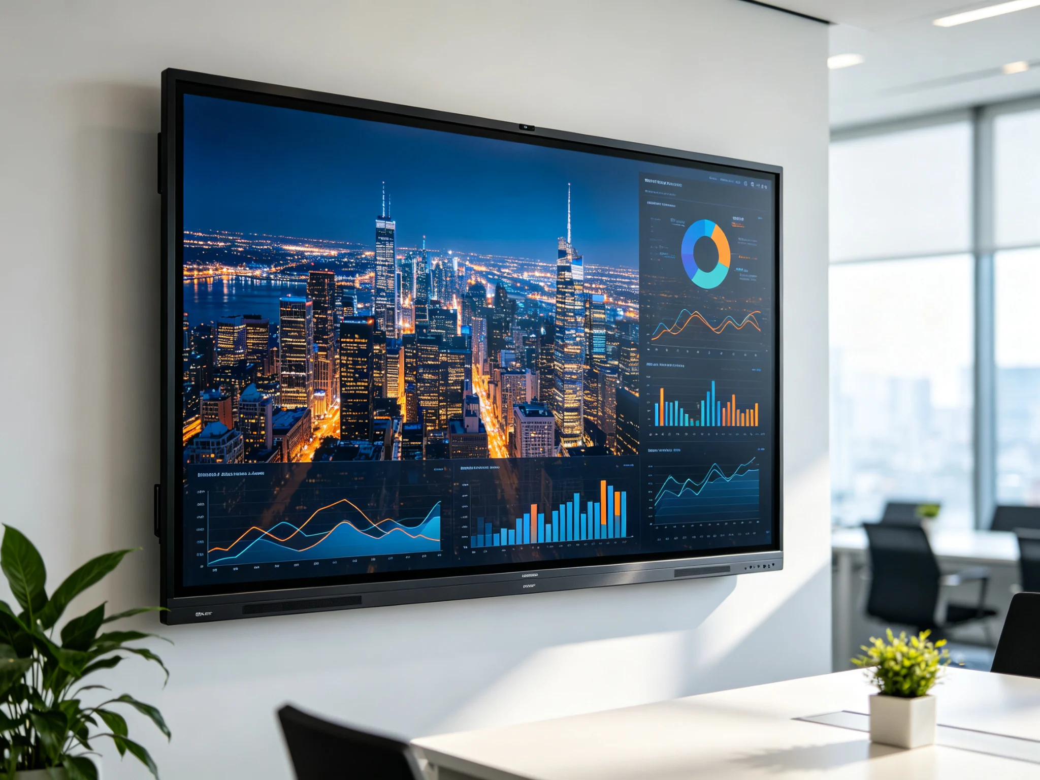 4K UHD display quality of 86 inch interactive flat panel for meeting room