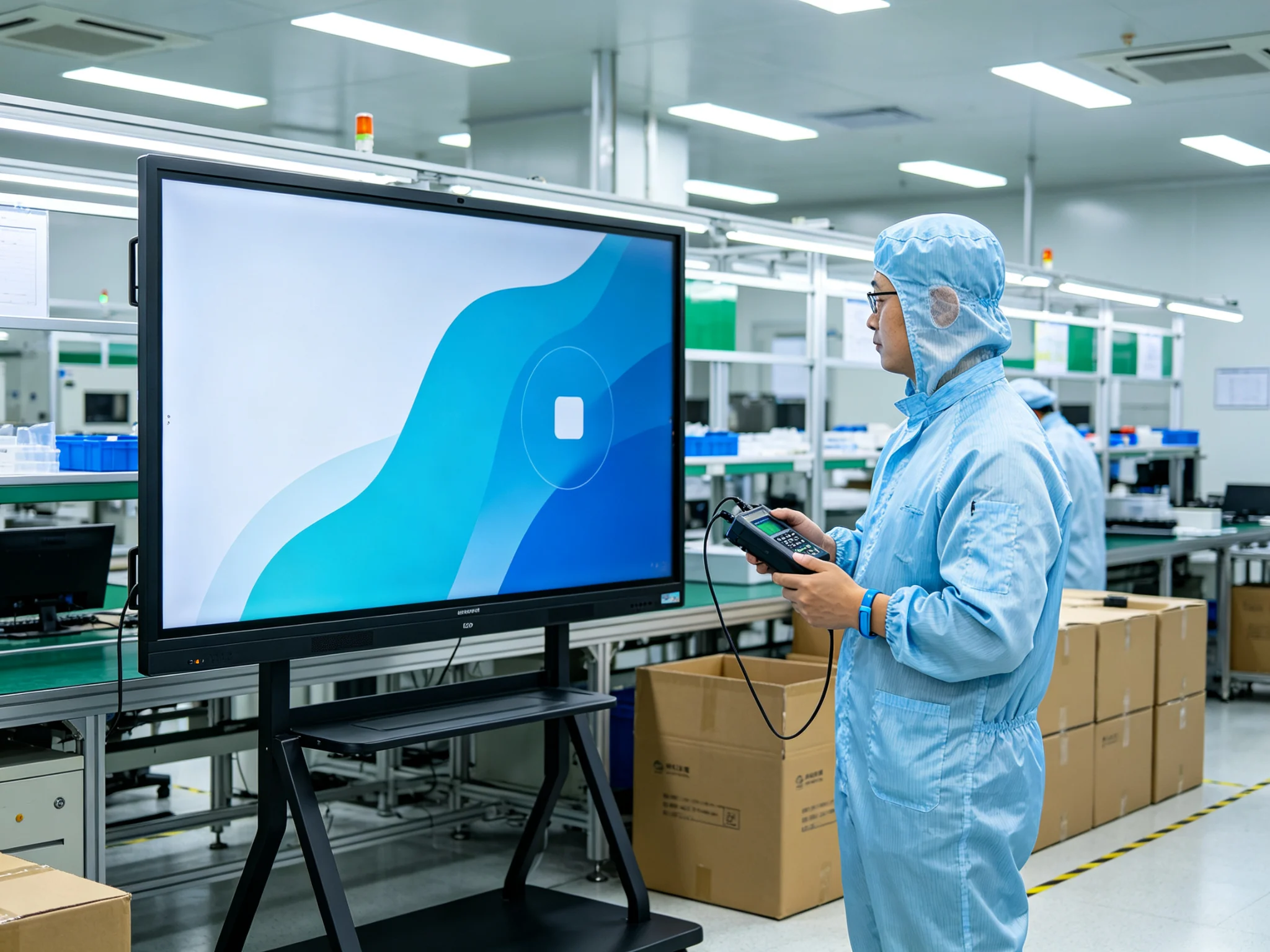 OEM ODM customization of 86 inch interactive flat panel in Qtenboard factory