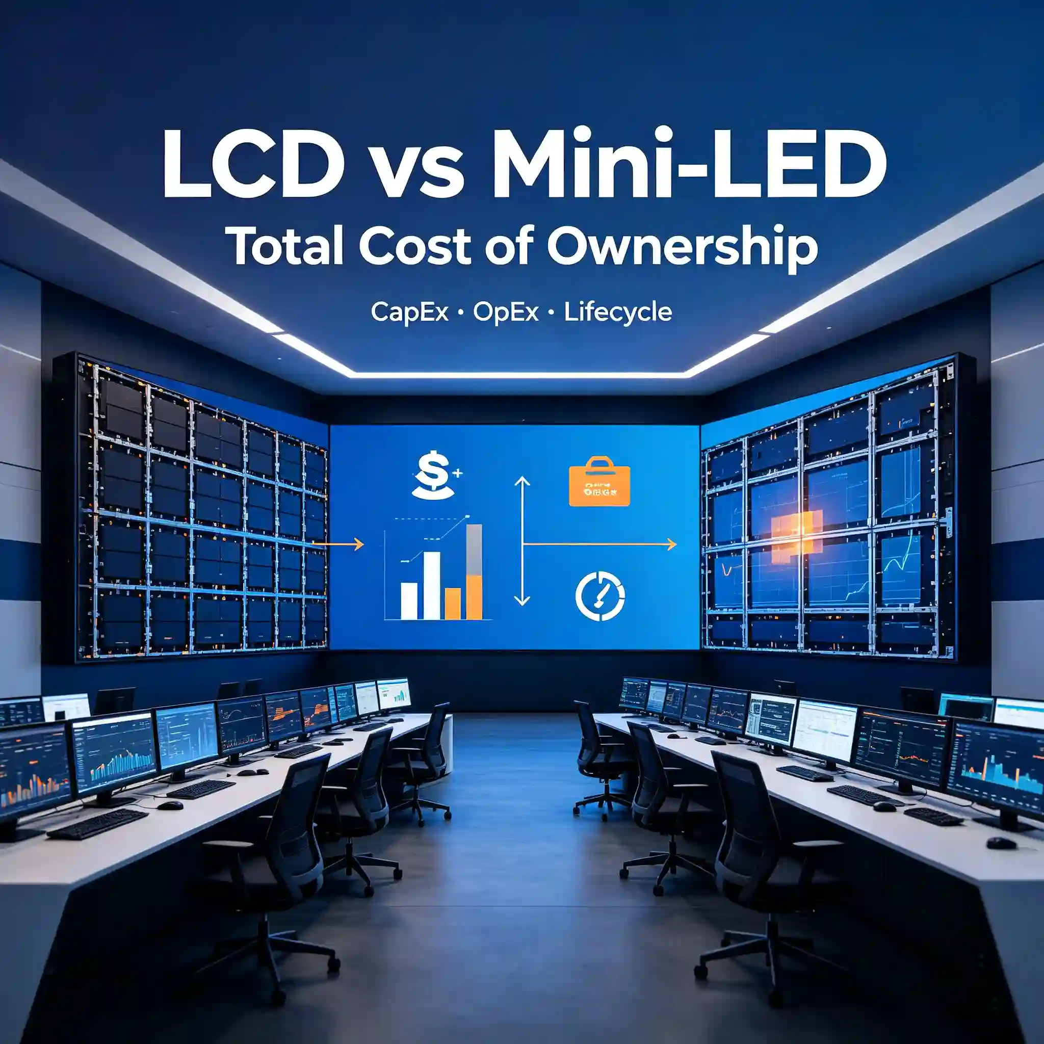LCD vs Mini-LED Video Wall: Total Cost of Ownership Compared
