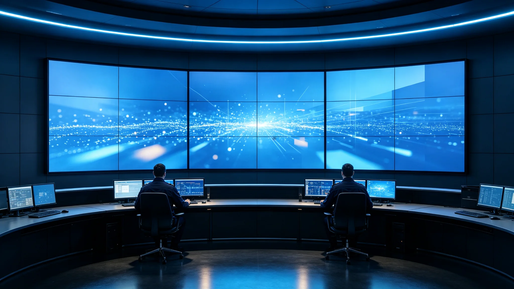 46 and 49 inch LCD video wall control room with 0.88mm bezel splicing screen array