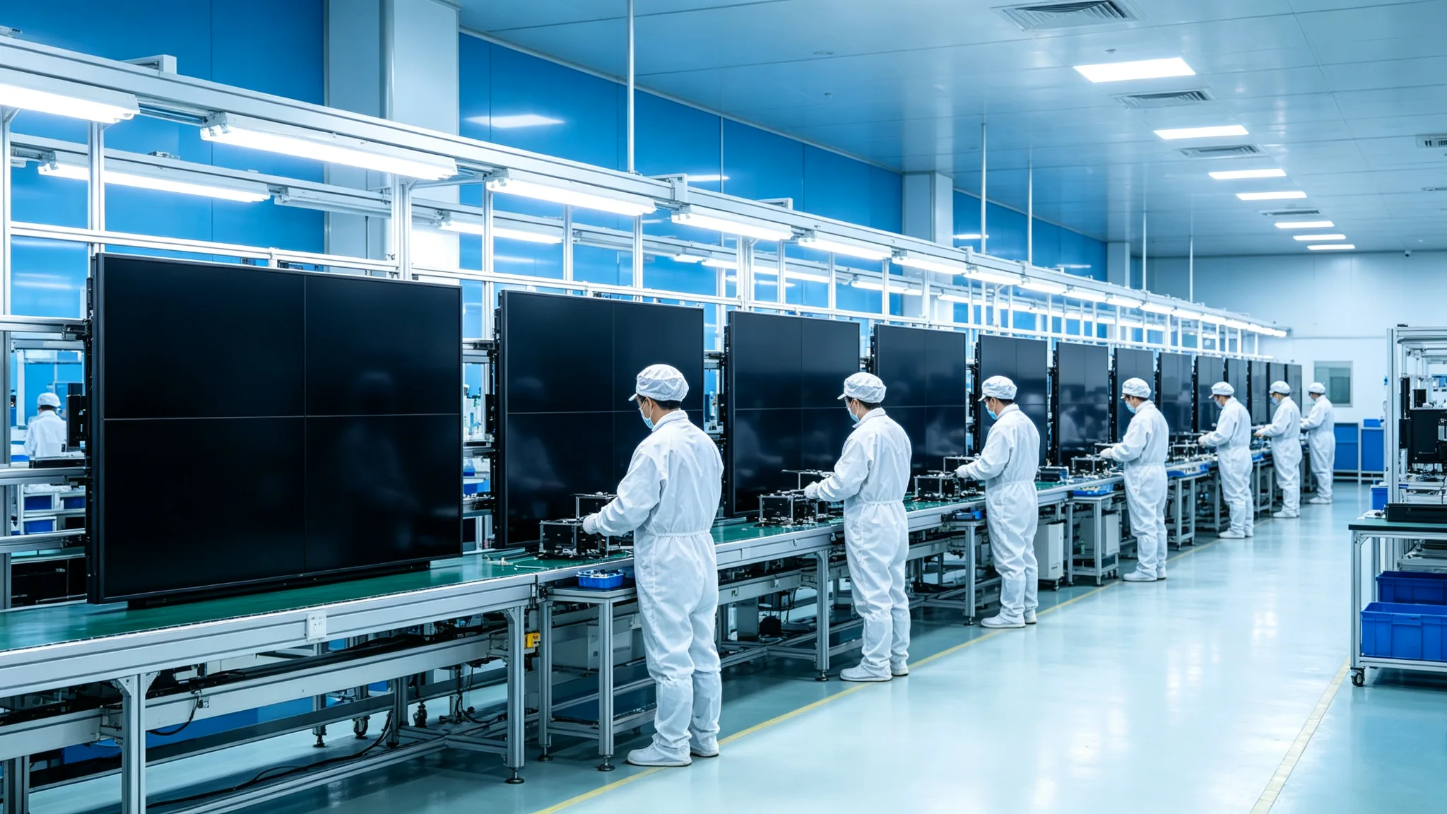 46 inch LCD video wall panel factory production line with cleanroom assembly