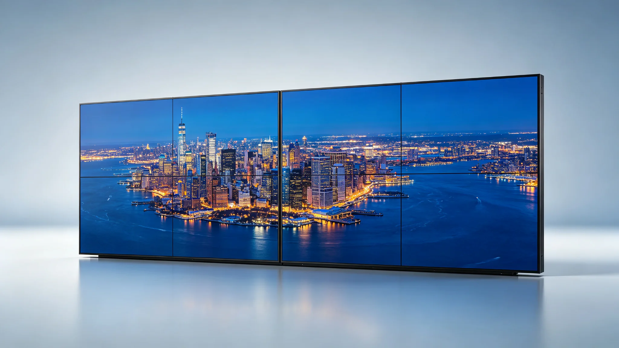 46 inch LCD video wall panel array with ultra-narrow bezel splicing screen display