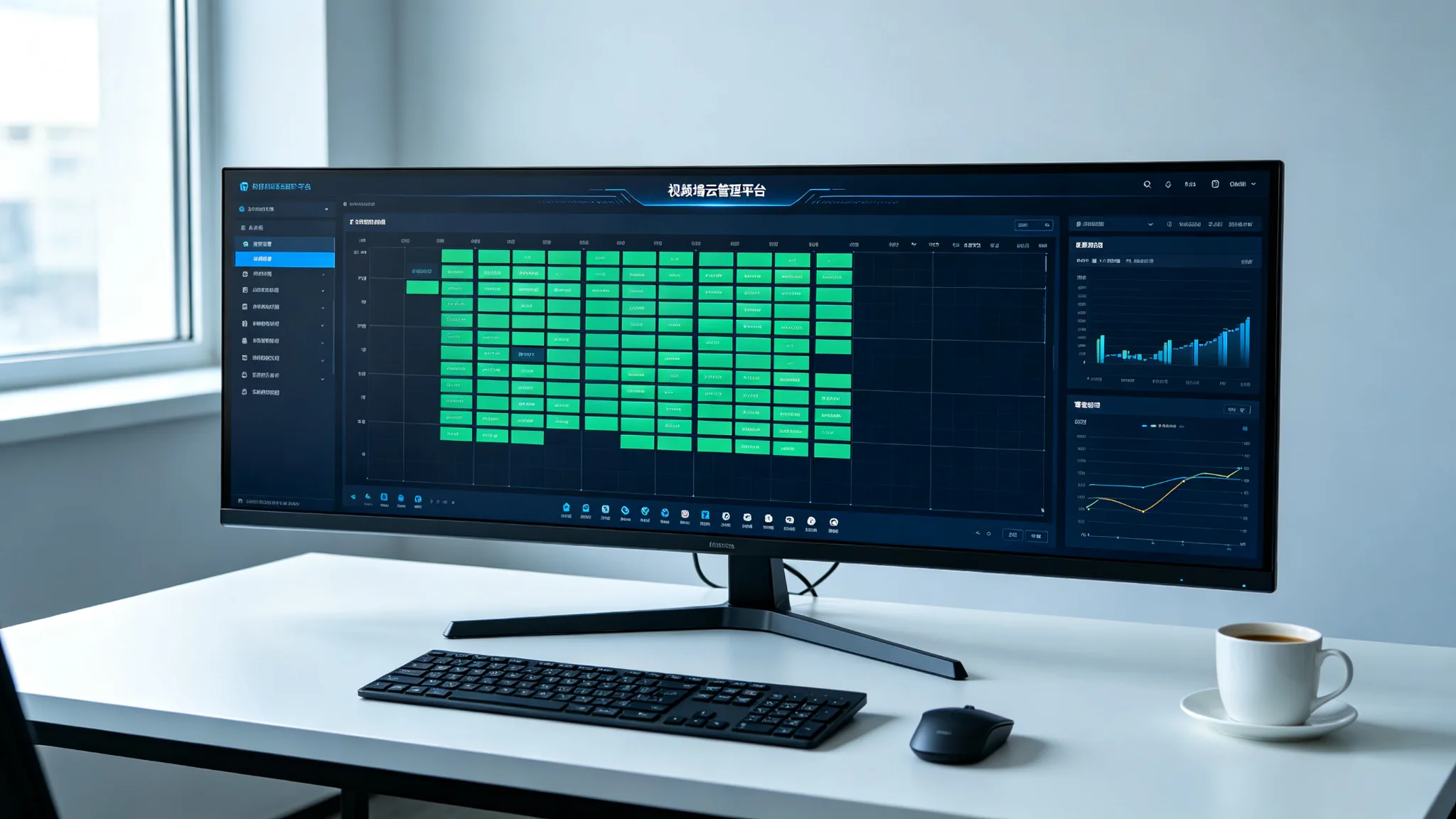 Cloud video wall CMS dashboard for remote monitoring and fault alerts