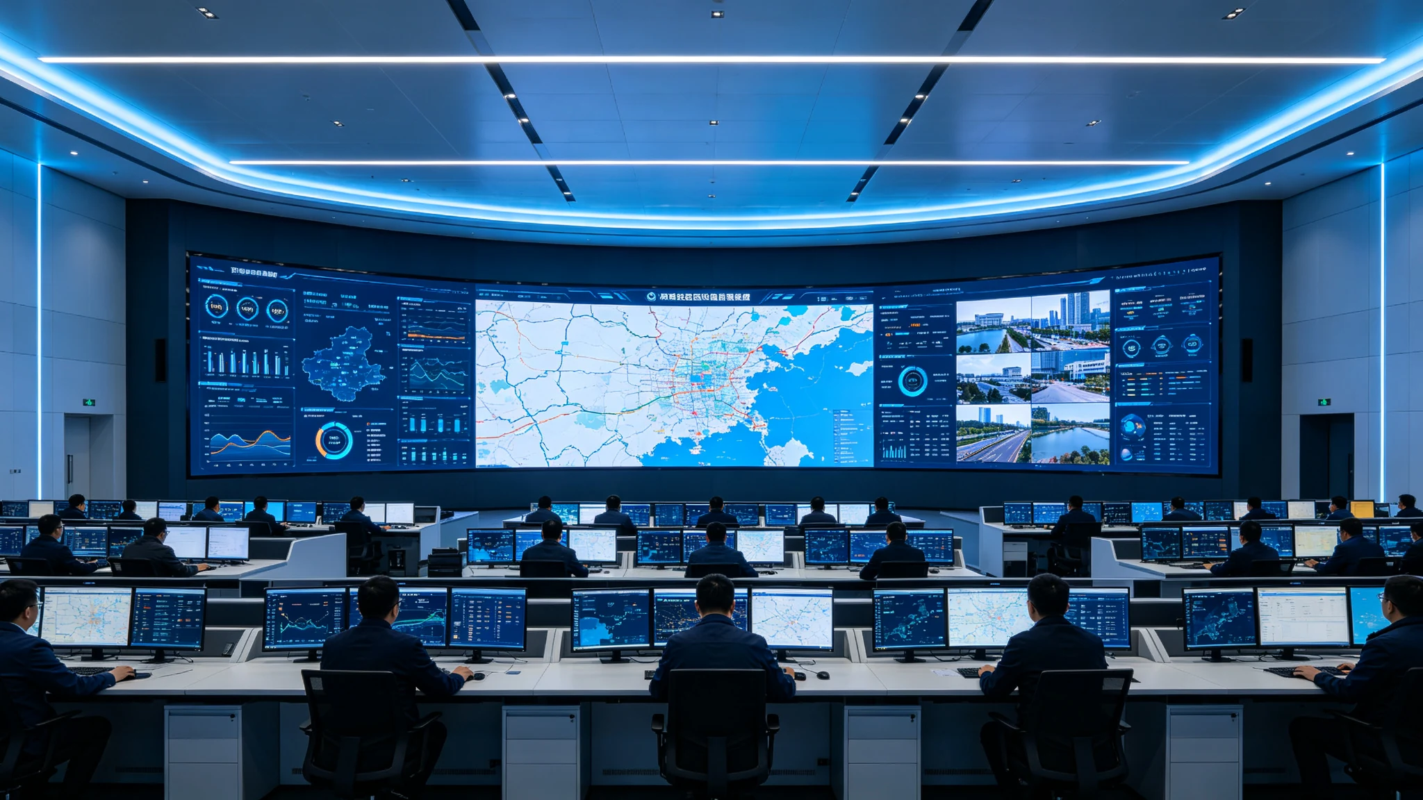 Qtenboard LCD video wall command center deployment