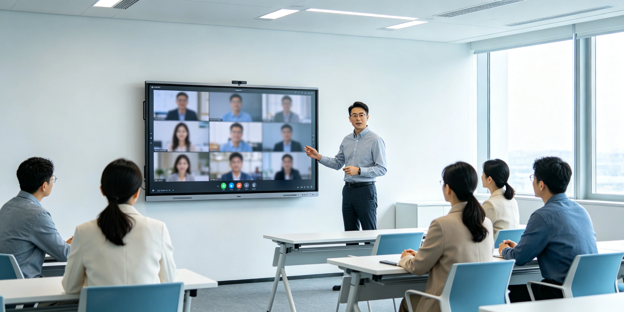Interactive whiteboard deployed for hybrid training and multi-room content push in training centers across Southeast Asia