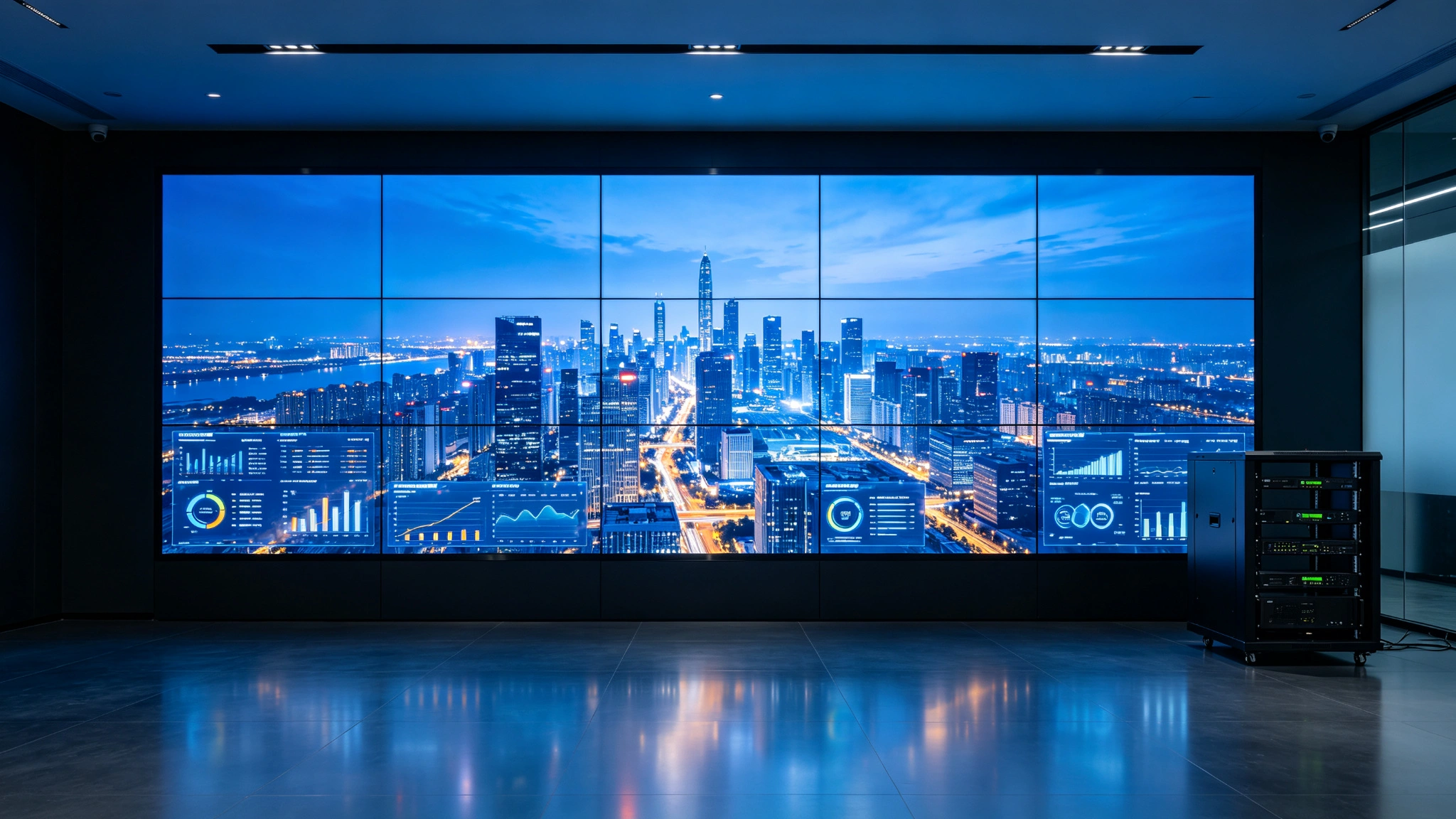 CCTV video wall controller 2x2 3x3 layout configuration for bank and retail chain security rooms