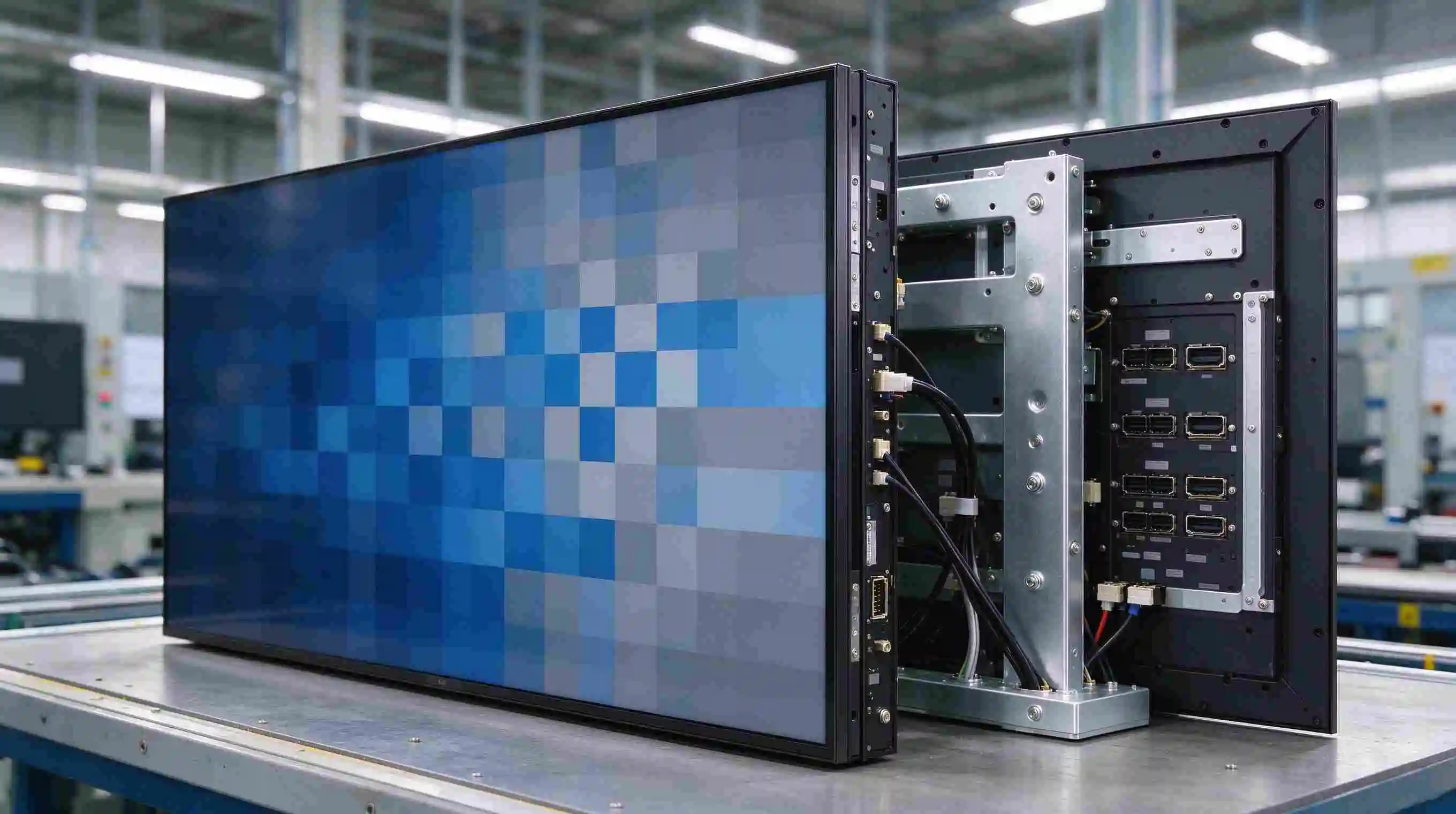 55‑inch 1.8mm BOE panel hardware detail
