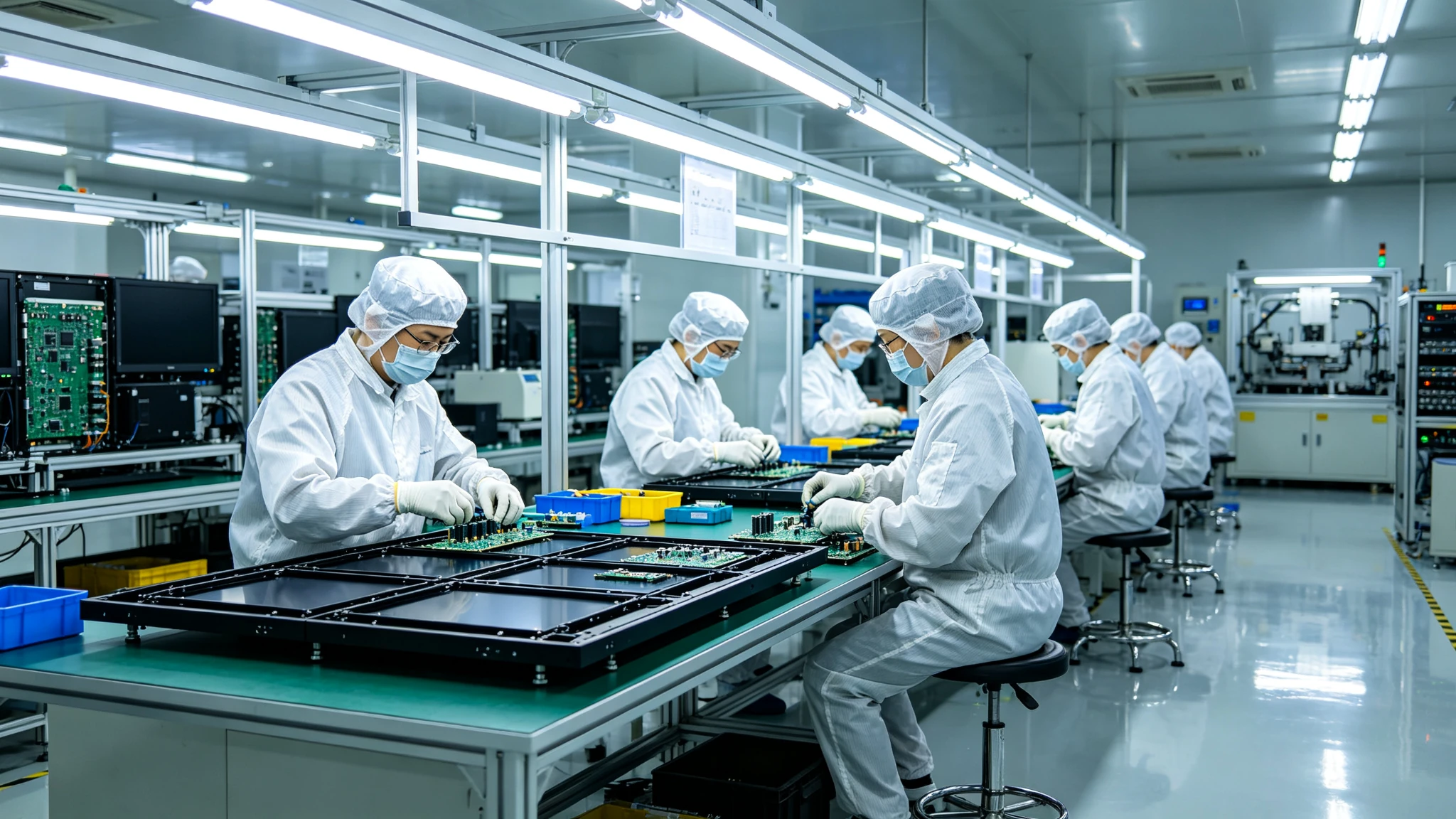 QTENBOARD LCD display factory production line
