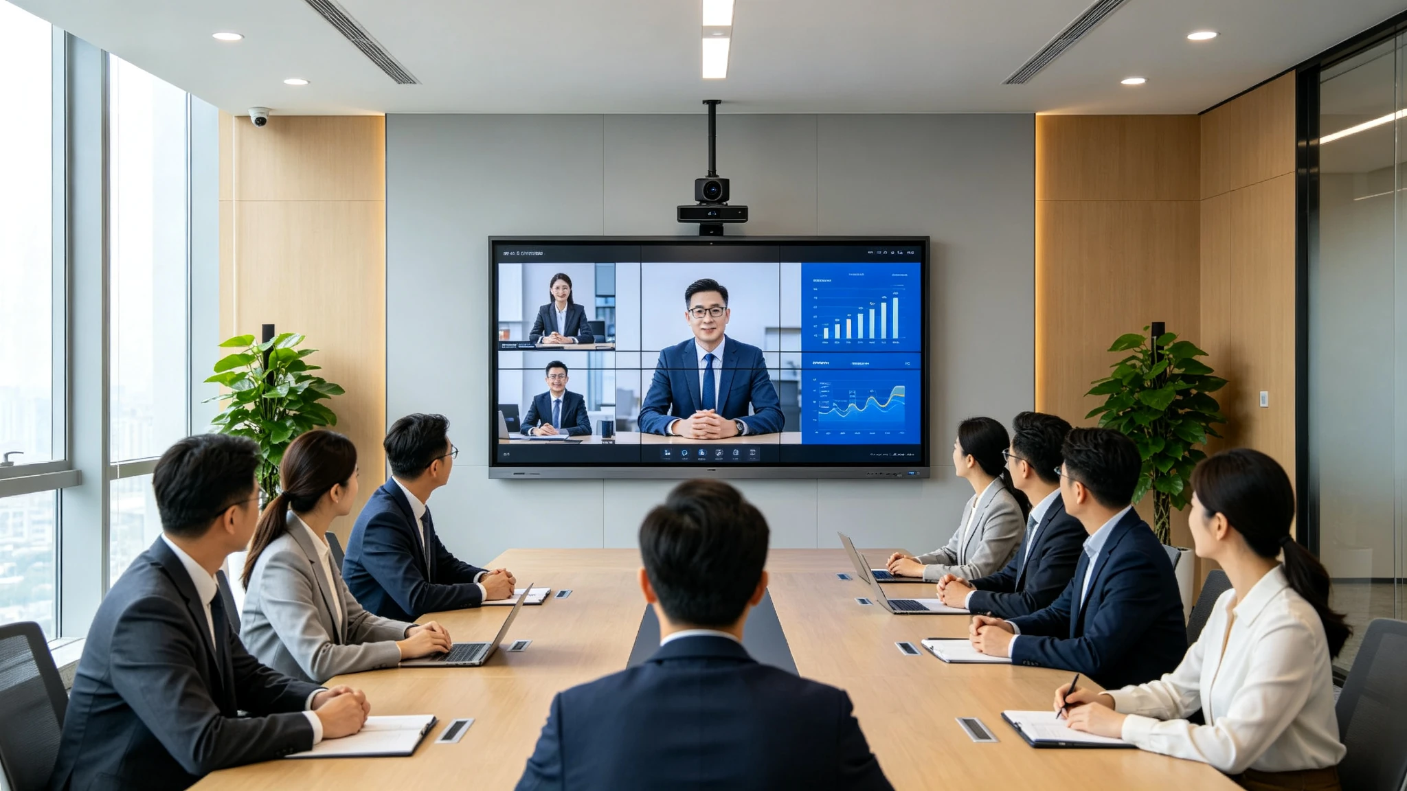Video wall in corporate meeting room