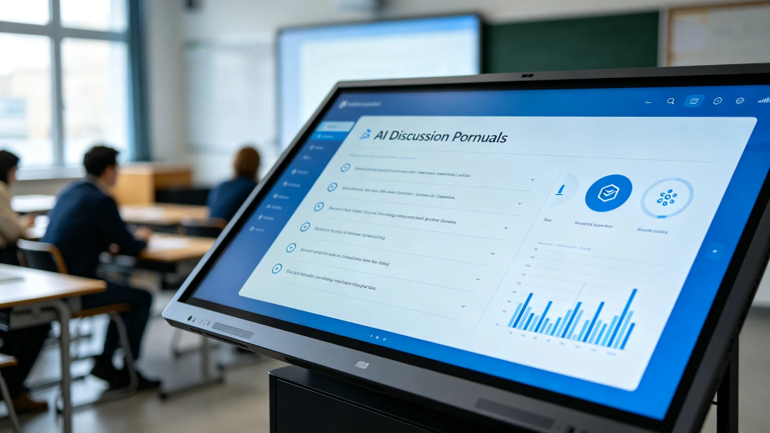 AI classroom discussion summary on Windows interactive whiteboard