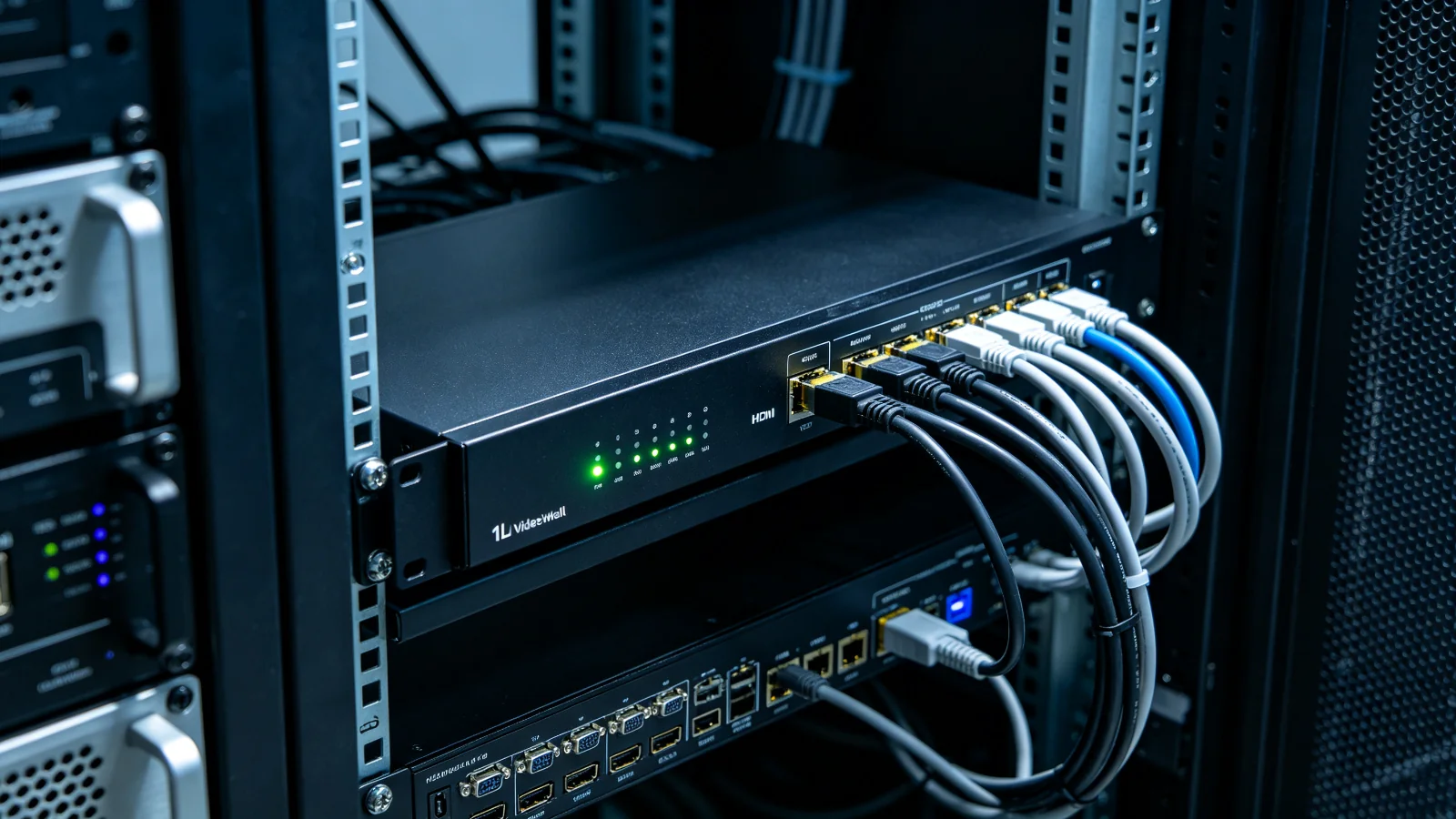 video wall controller signal processing unit in a network rack for LCD video wall procurement
